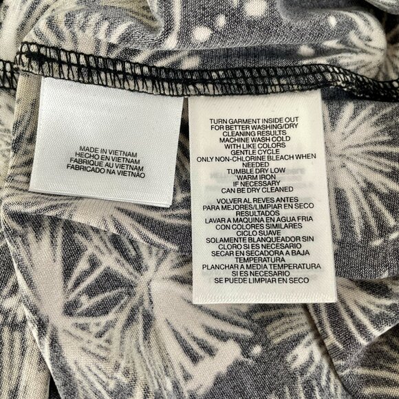 Anne Klein Flowy Sleeveless Tank Top, Starburst Pattern, Black/Tan/Cream, Size S - Picture 7 of 9